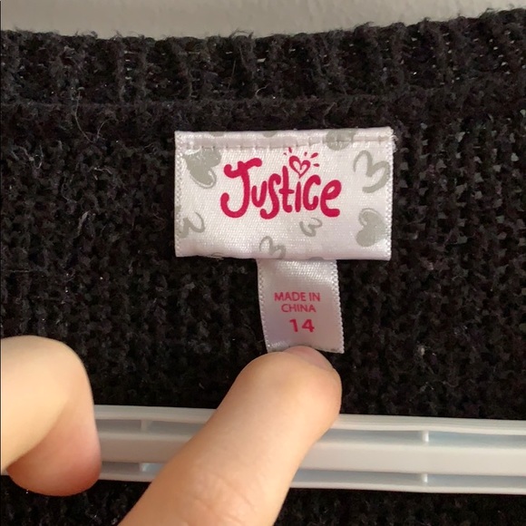 White and Black Striped Sweater From Justice - Picture 3 of 3